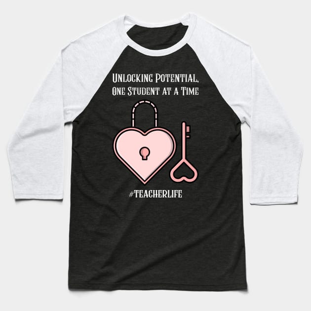 UNLOCKING POTENTIAL, ONE STUDENT AT A TIME Baseball T-Shirt by Angel's Crafty Creations